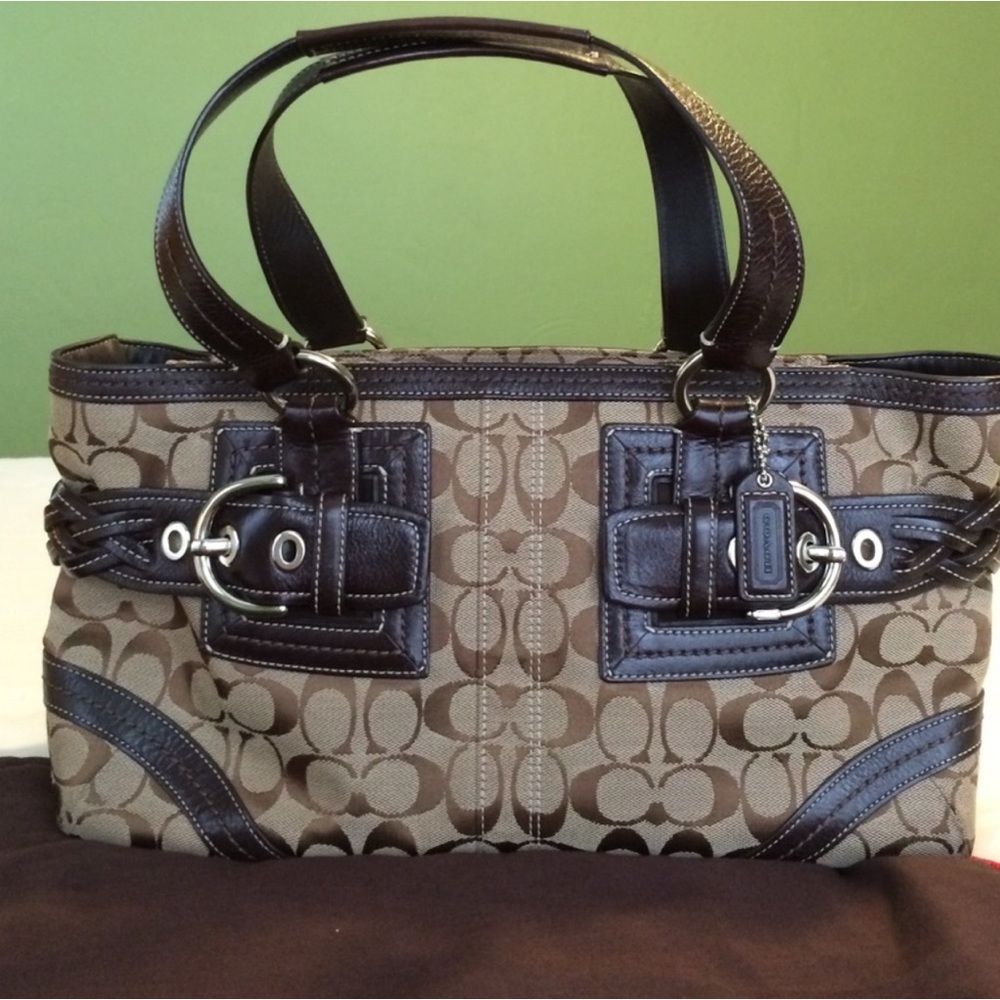 Vintage Coach Signature Buckle Bag